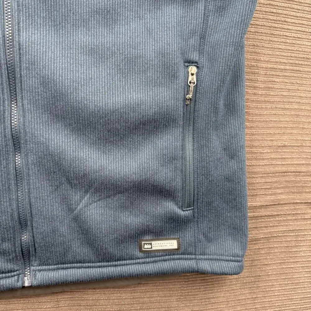 REI Vest Men 2XL Blue Polyester Full Zip Outdoors‎ Hiking Exploring Sleeveless.